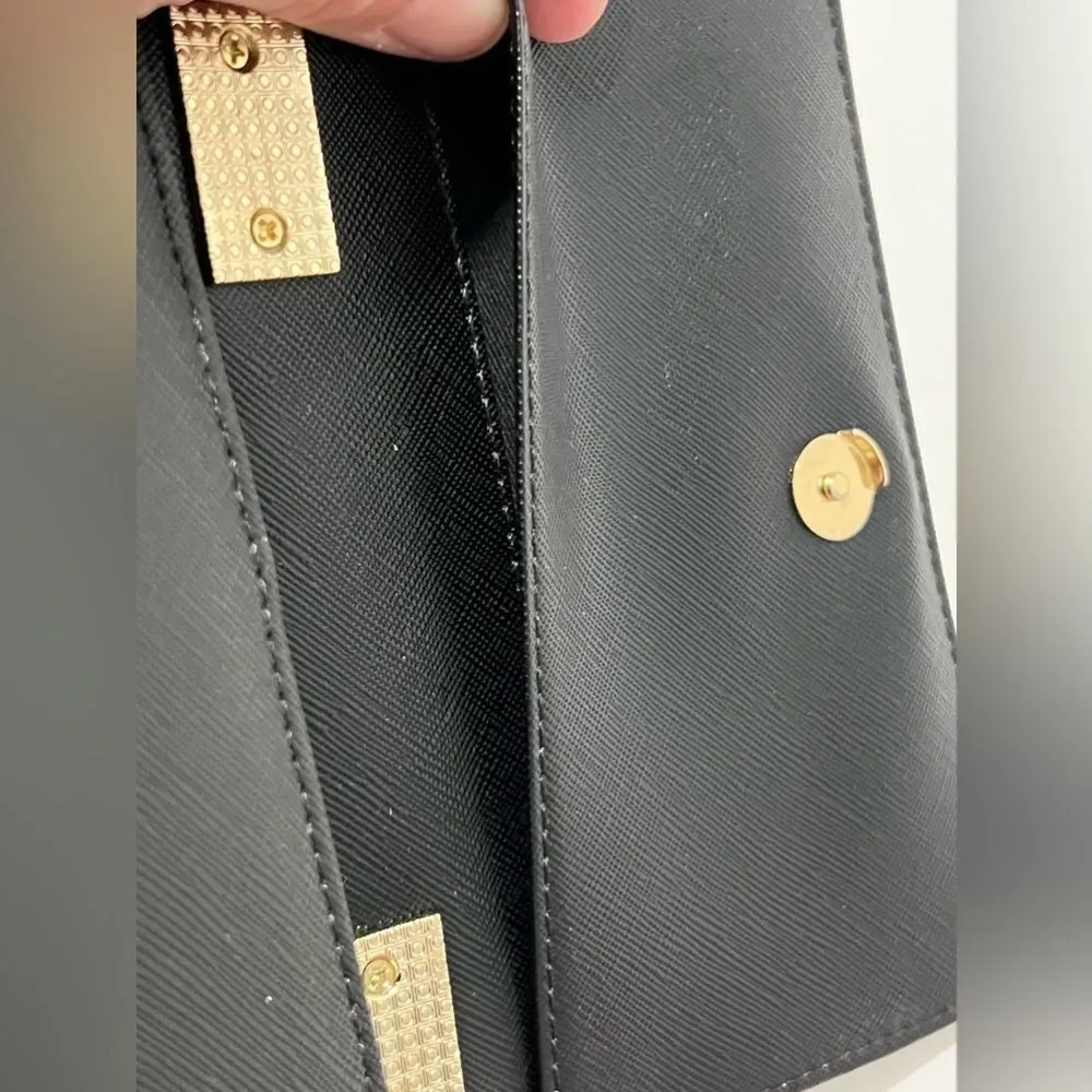 G by Guess‎ Crossbody trifold wallet purse clutch detachable strap black
